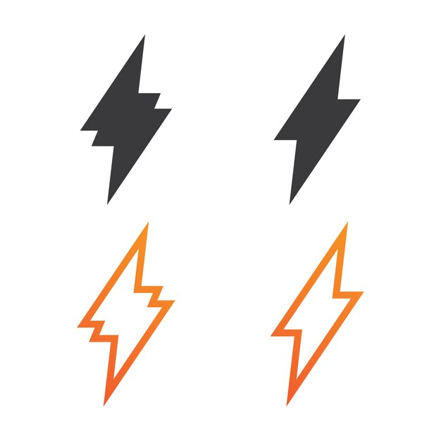 Flash Electric Logo Vektorikon illustration designskabelon Bolt Energy Ikon elektrisk logo flash vektor bolt