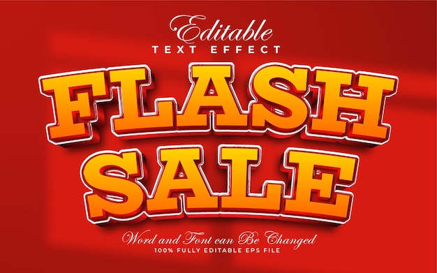 Flash Sale 3D editable text effect style