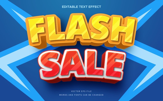 Flash sale editable 3d text effect and background