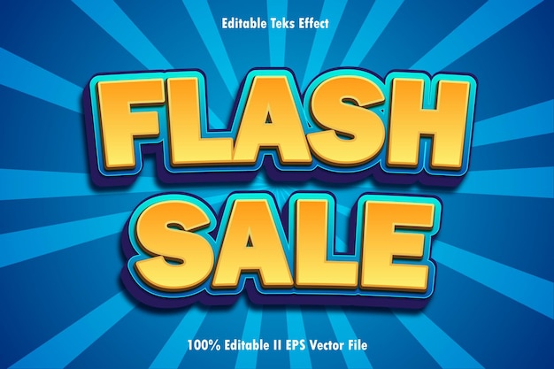 Flash Sale Editable Text Effect 3d Emboss Gradient Style