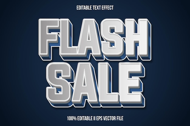 flash sale editable text effect 3d emboss gradient style