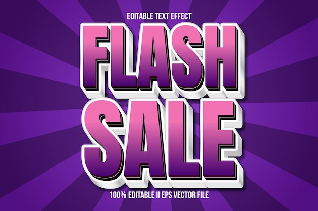 Flash Sale Editable Text Effect 3d Emboss Gradient Style