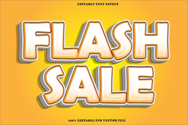 Flash Sale Editable Text Effect 3D Emboss Gradient Style