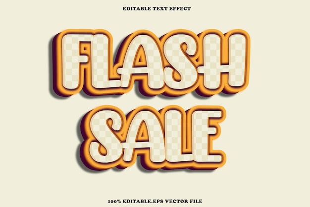 Flash Sale Editable Text Effect 3D Emboss Gradient Style