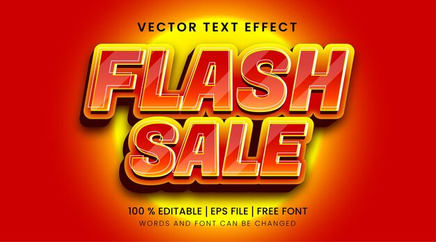 Flash Sale premium editable text effect template