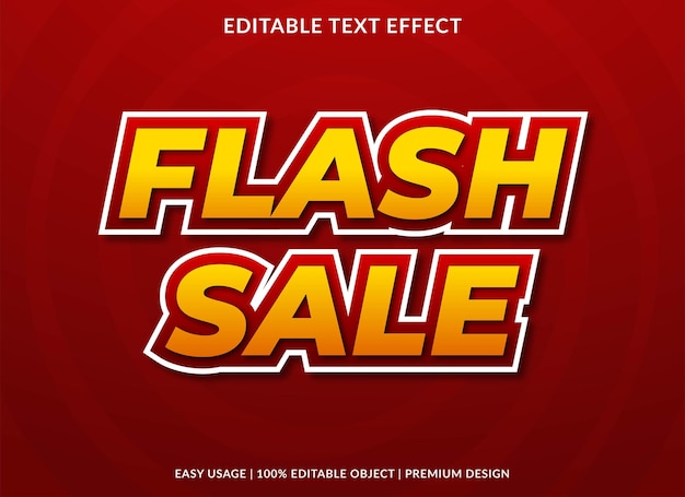 Flash sale text effect editable template premium style