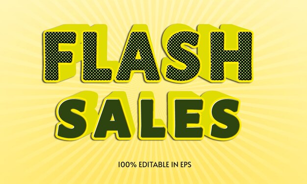 flash sales 3d editable text effect abstract background