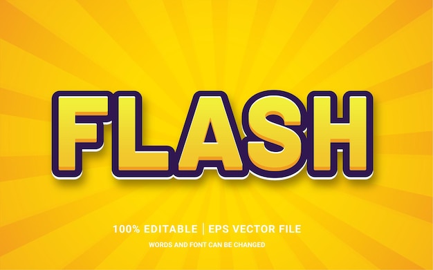 Flash text effect editable