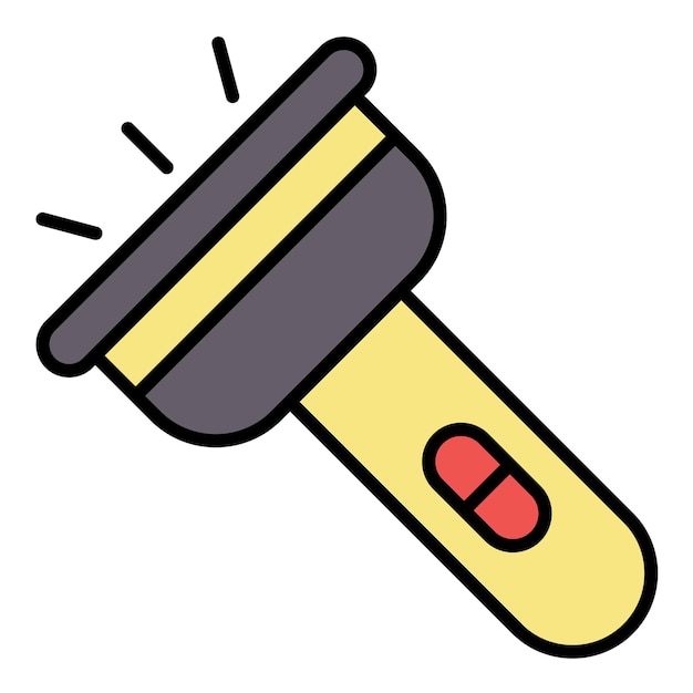 Flashlight Flat Illustration