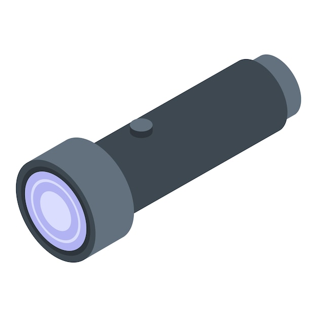 flashlight icon isometric of flashlight vector icon for web design isolated on white background