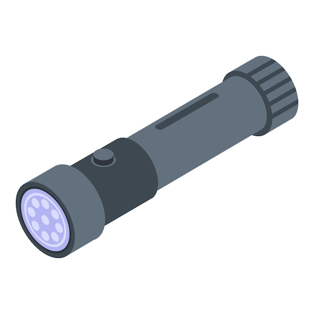 flashlight icon isometric of flashlight vector icon for web design isolated on white background