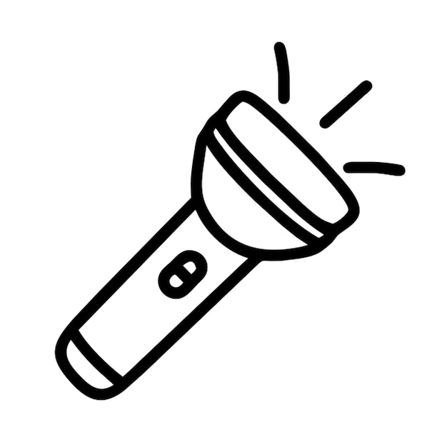 flashlight icon outline