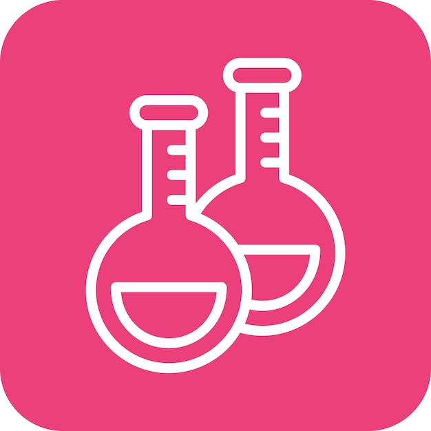 Flasks vector icon illustration of Chemistry iconset