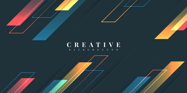 Flat abstract geometric color background vector template design