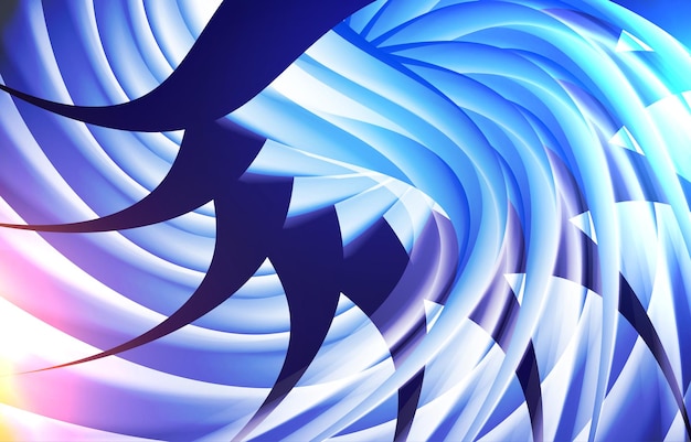 Flat abstract modern creative wavy style blue color hd wallpaper background design vector template