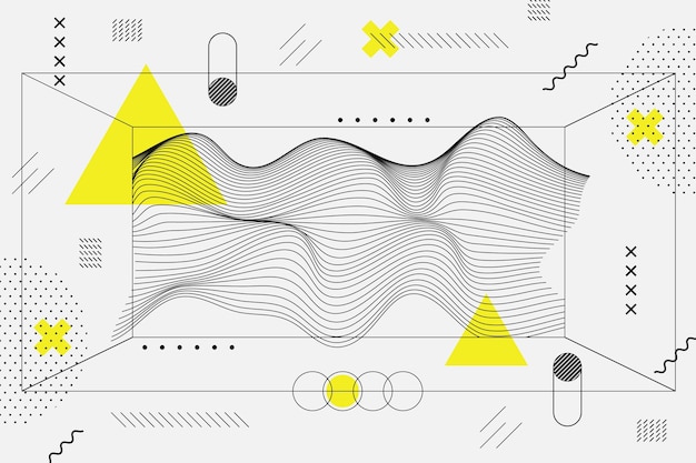 flat abstract wireframe background