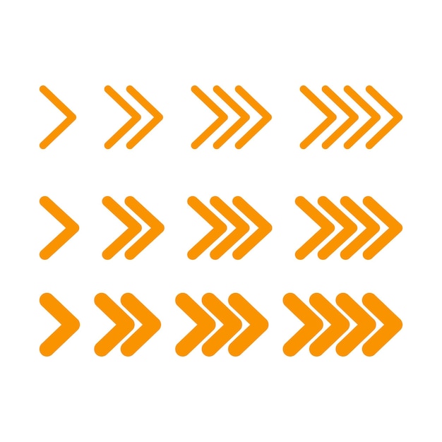 Flat arrow icon collection