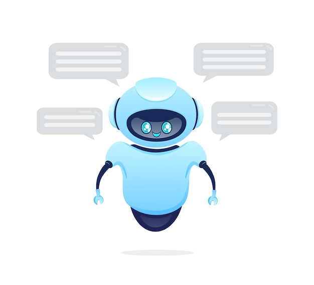 flat chat bot for web design flat isometric vector illustration artificial intelligence