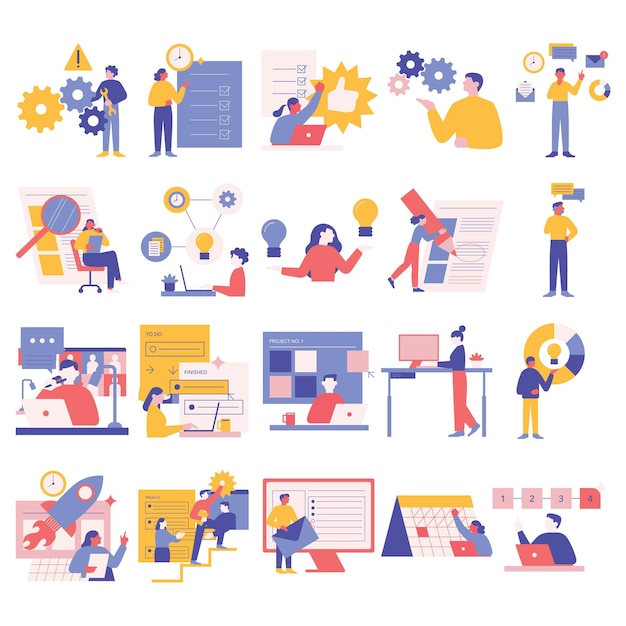 Flat Clean Business Illustration for Expressive Corporate Professional Office