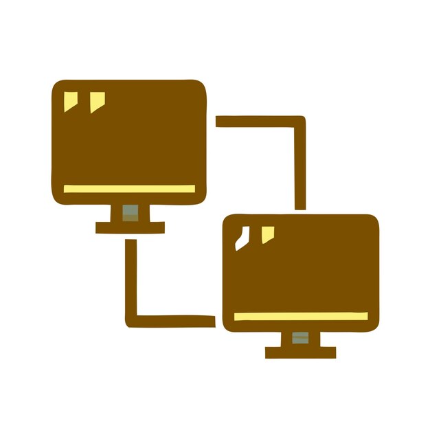 Flat Connection Icon PNG Transparent Vector Layer Illustration