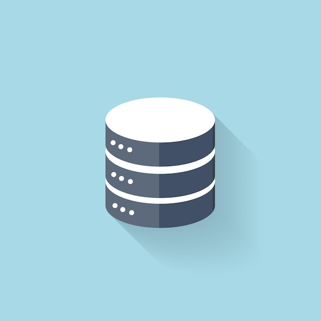 Flat data storage icon for web