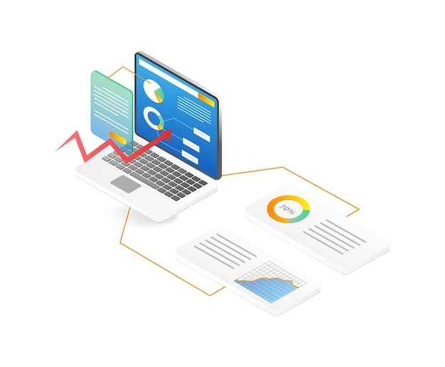 Flat design concept of cloud computing and online data storage vector illustration