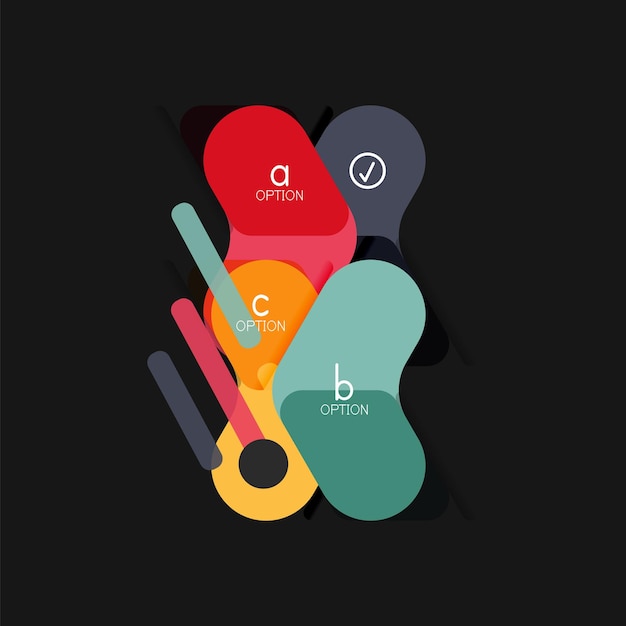 Flat design geometric infographics arrow shape