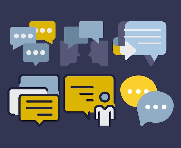 Flat design modern vector illustration concept of communication and social media