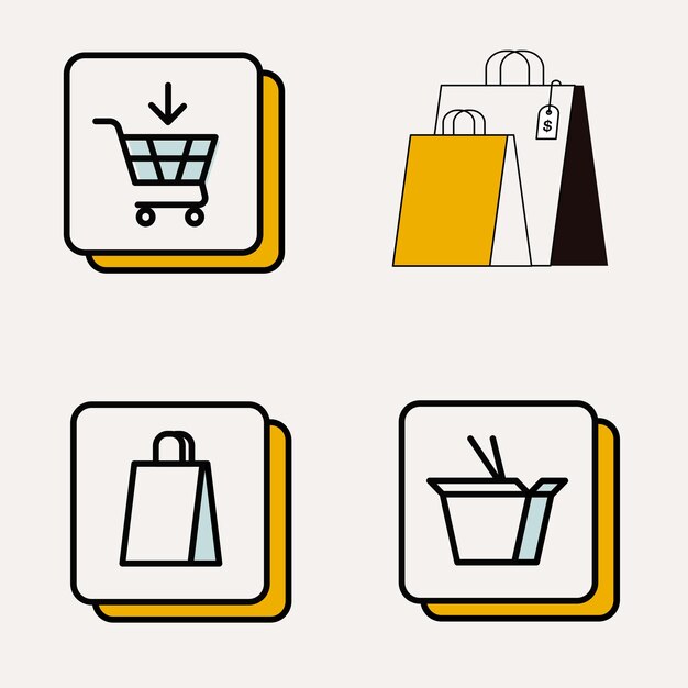 Flat design modern vector illustration concept of online shopping ecommerce digital marketing