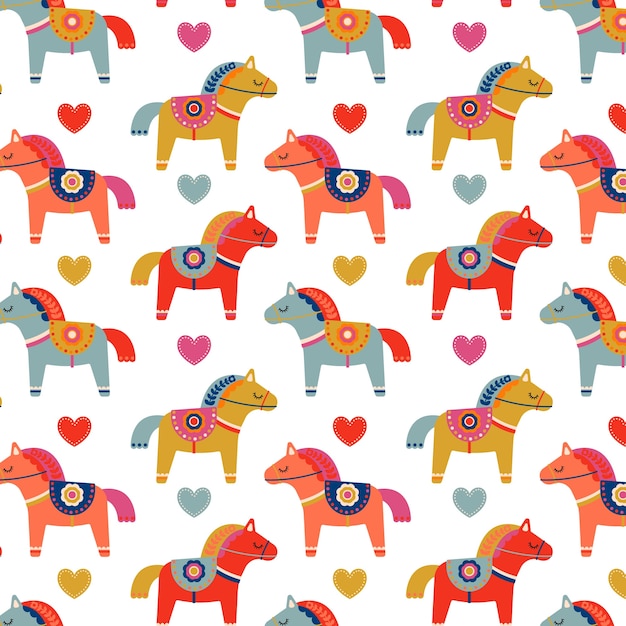 Flat design nordic pattern