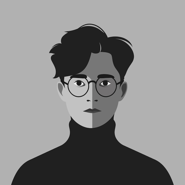flat design profile icon