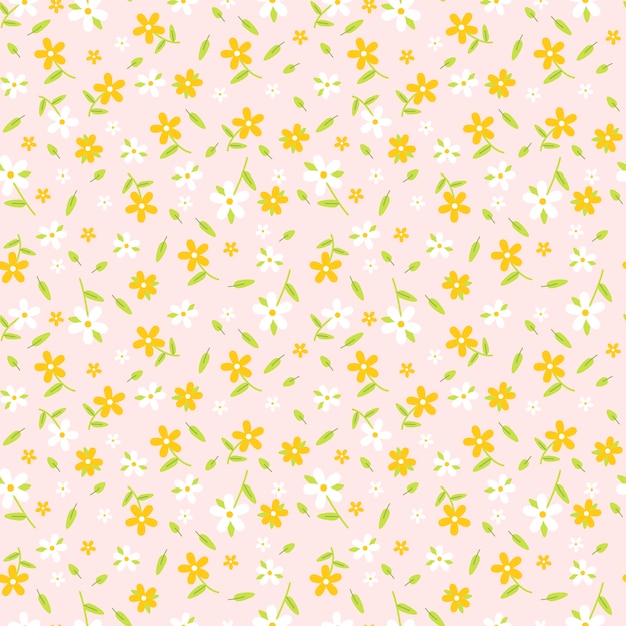 flat design small flowers pattern