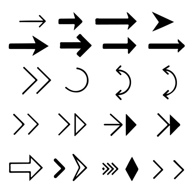 Flat design vector arrow collection