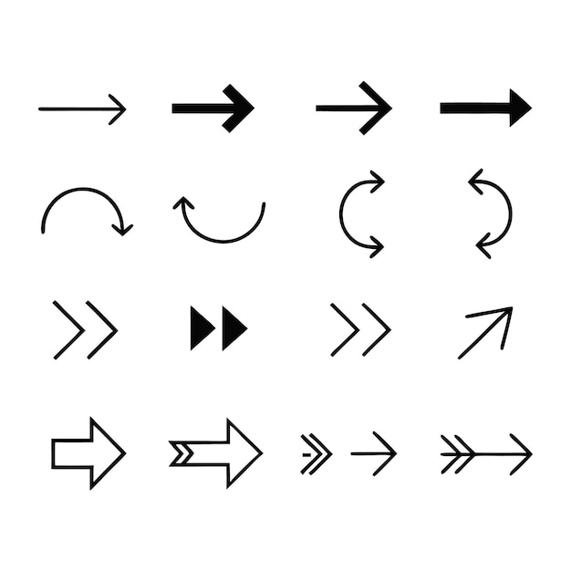 Flat design vector arrow collection