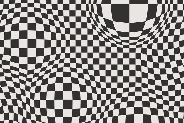 Flat distorted checkered background