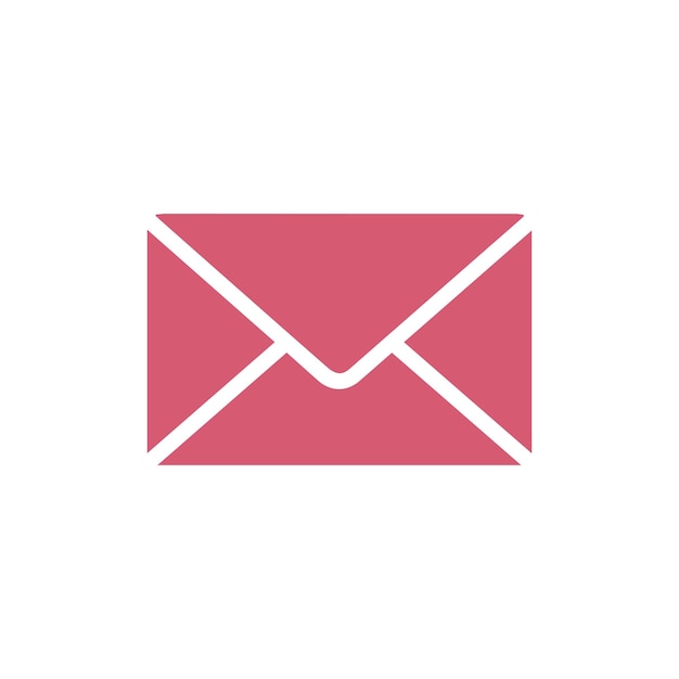 Flat email icon on white background Vector illustration in trendy flat style