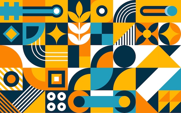 Flat Geometric Shape Background