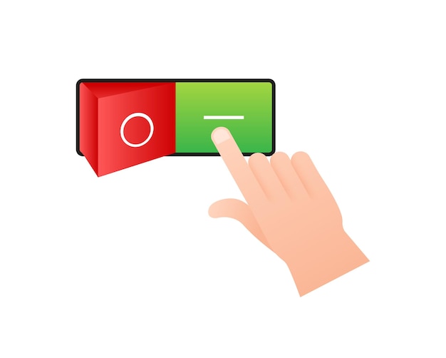 Flat icon On and Off Toggle switch button vector format Vector stock illustration