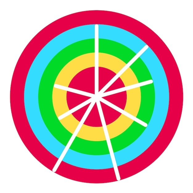 Flat illustration av radardiagram