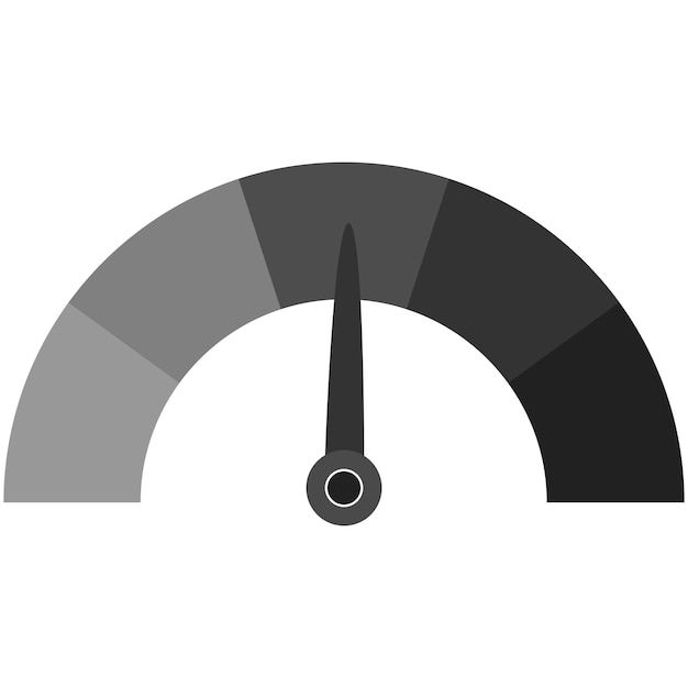 Flat illustration of icon speedometer isolated on white background