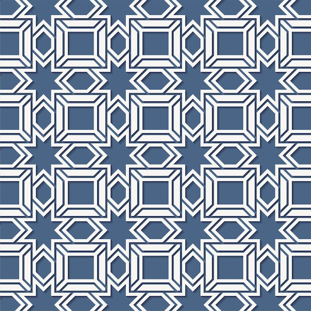 Flat islamic line pattern design