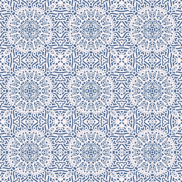 Flat mandala seamless pattern template