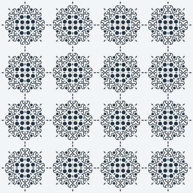 Flat mandala seamless pattern template