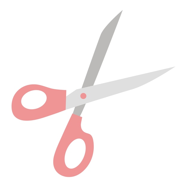 Flat scissors vector illustration isolated on white background