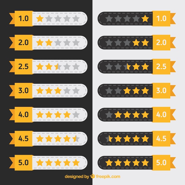 Flat star rating collection