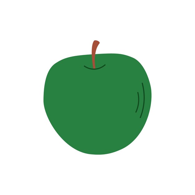 Flat style apple for teaching toddler and preschool children Cards in simple style for childrens