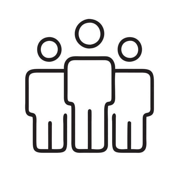 Flat Team Icon Transparent PNG Vector Layer Illustration