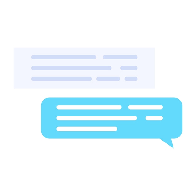 Flat trendy icon of a chat messages