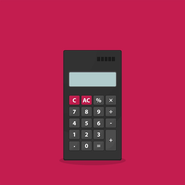 flat vector calculator icon isolated on color background