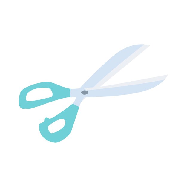 Flat Vector icon illustration of Scissors icon isolated on white background